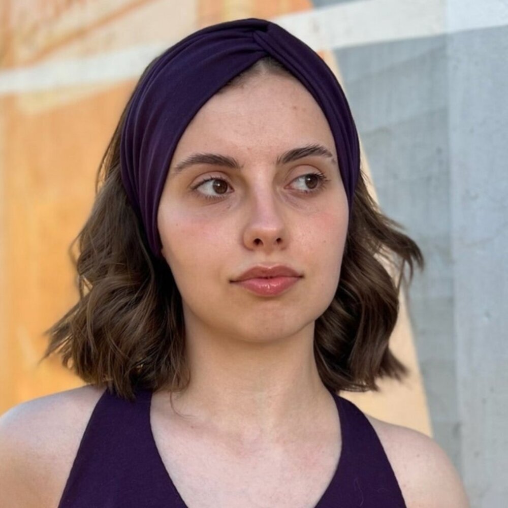 Twist Bamboo Headband Dark Purple